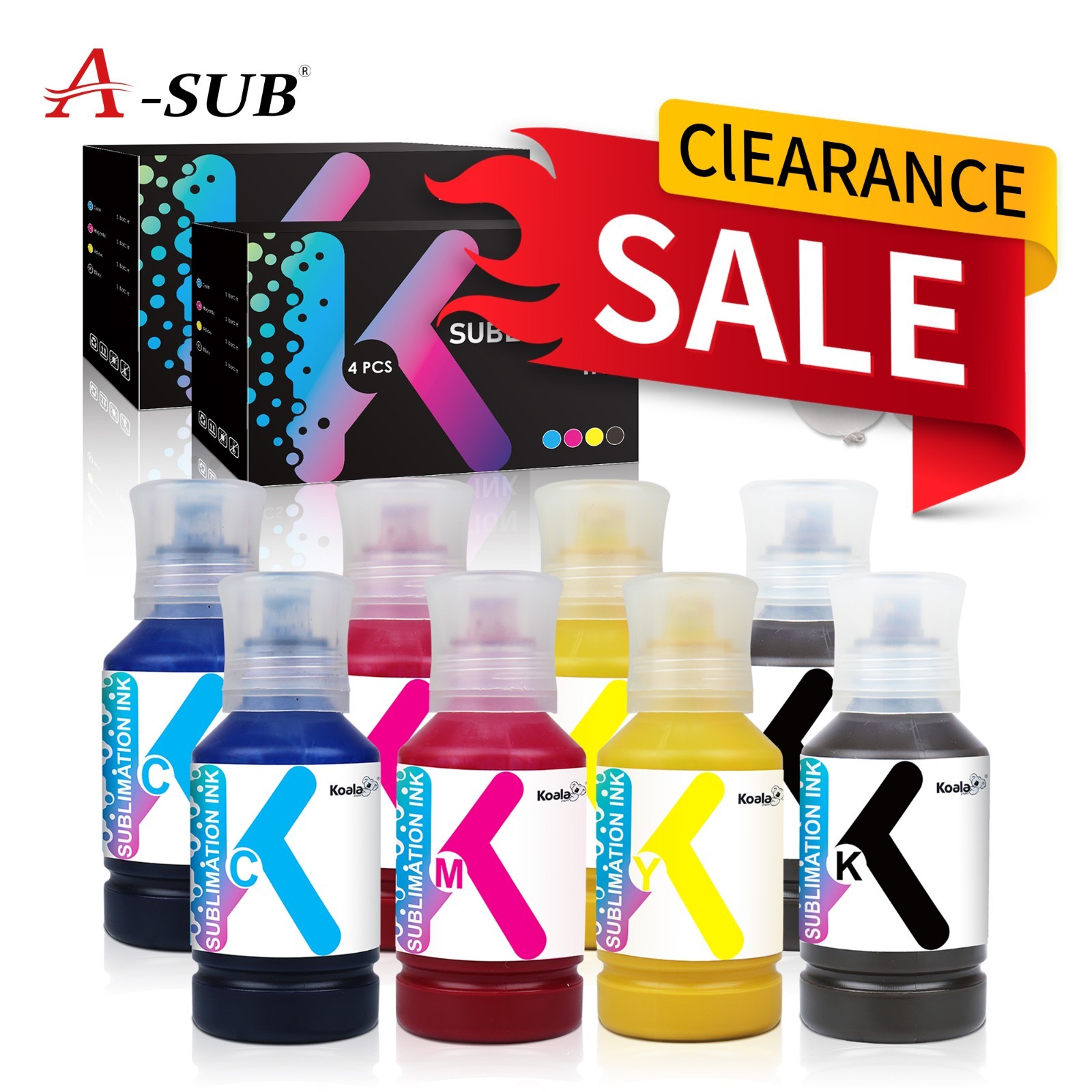 1200ML Bulk KOALA Sublimation Ink Compatible Epson F170 F570 502 522 Printers