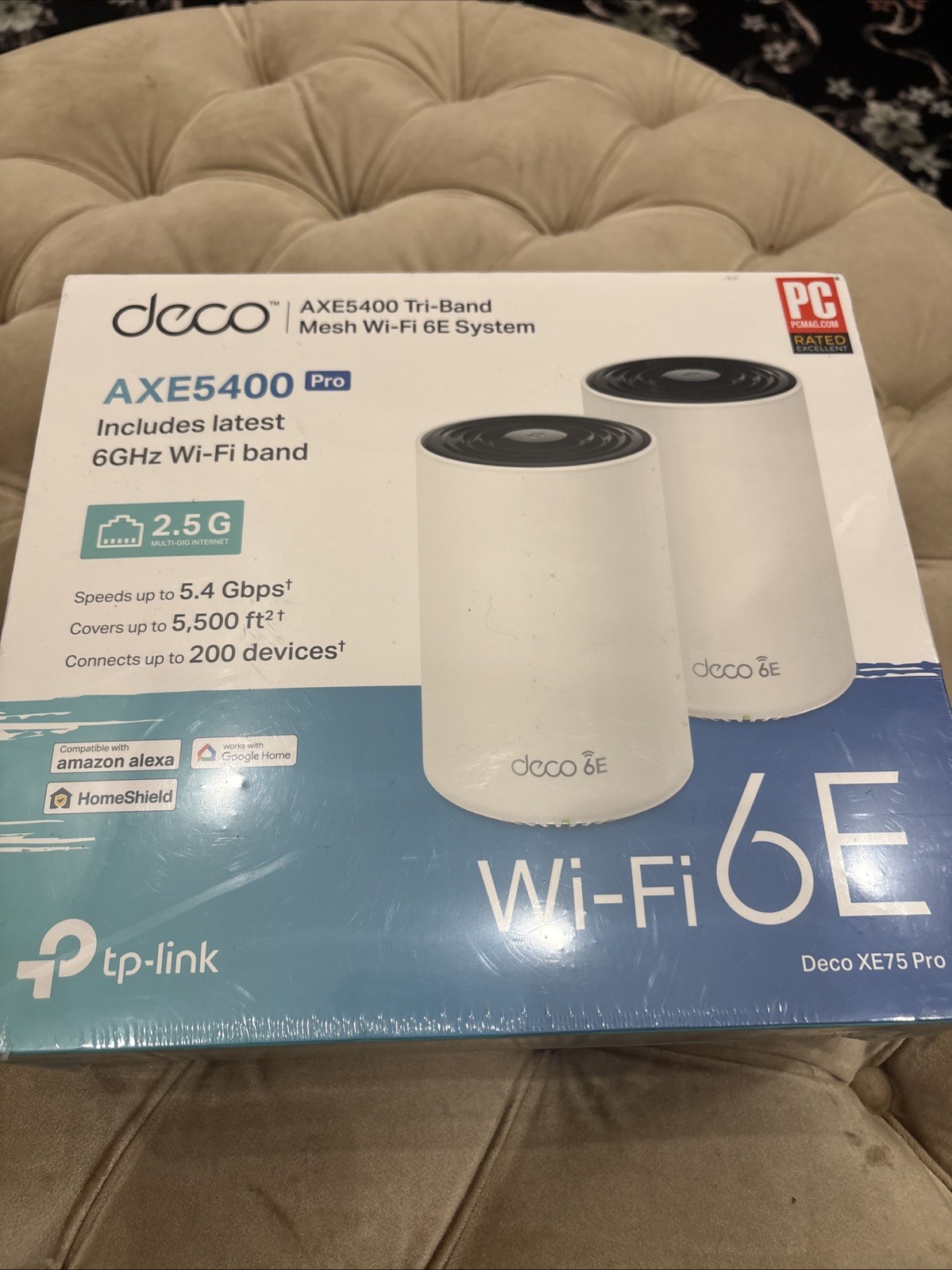 TP-Link Deco XE75 Pro AXE5400 WiFi 6E Mesh System (2 Pack)