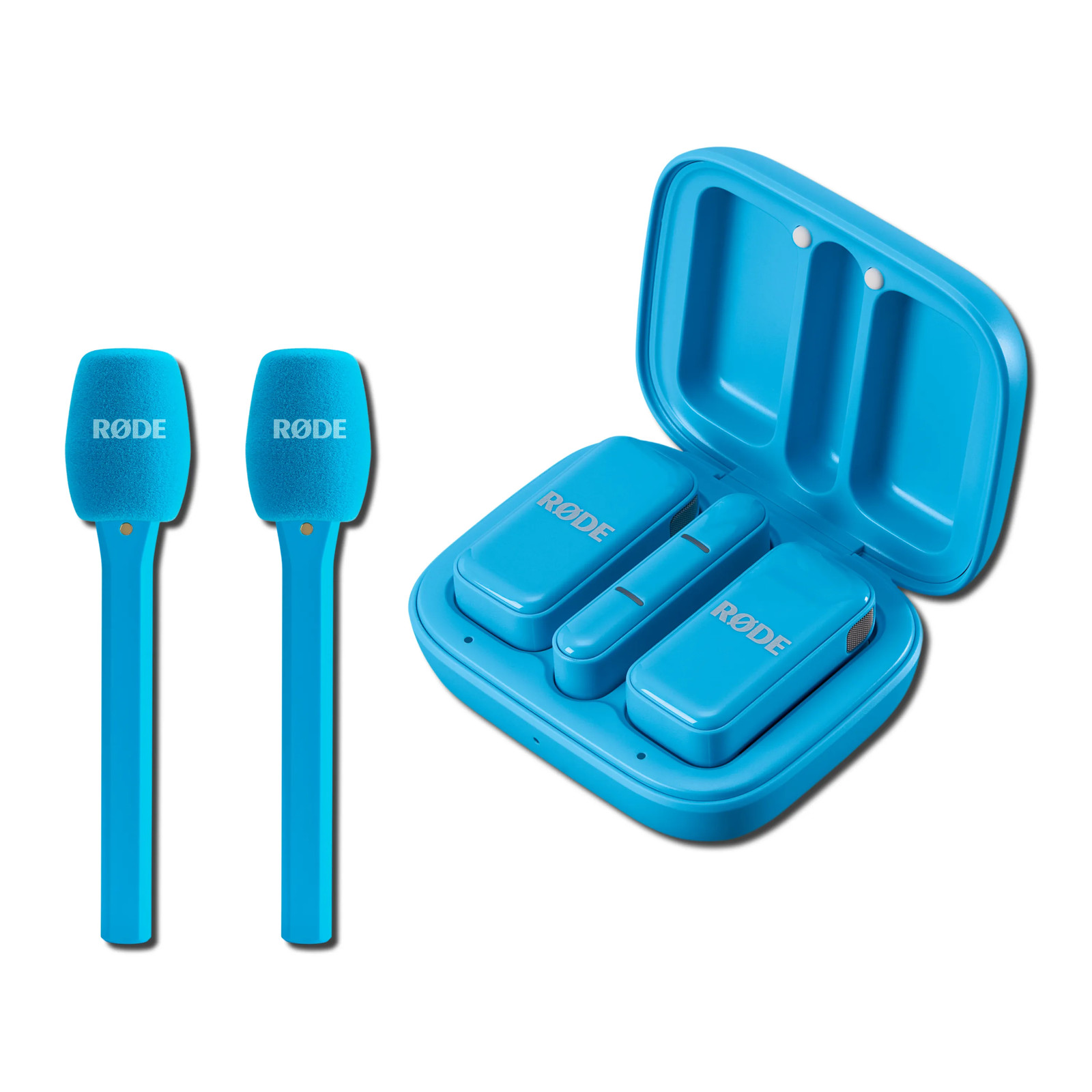 Rode Wireless Micro Microphone Kit (USB-C, Blue) with 2x Blue Interview Micro Ha