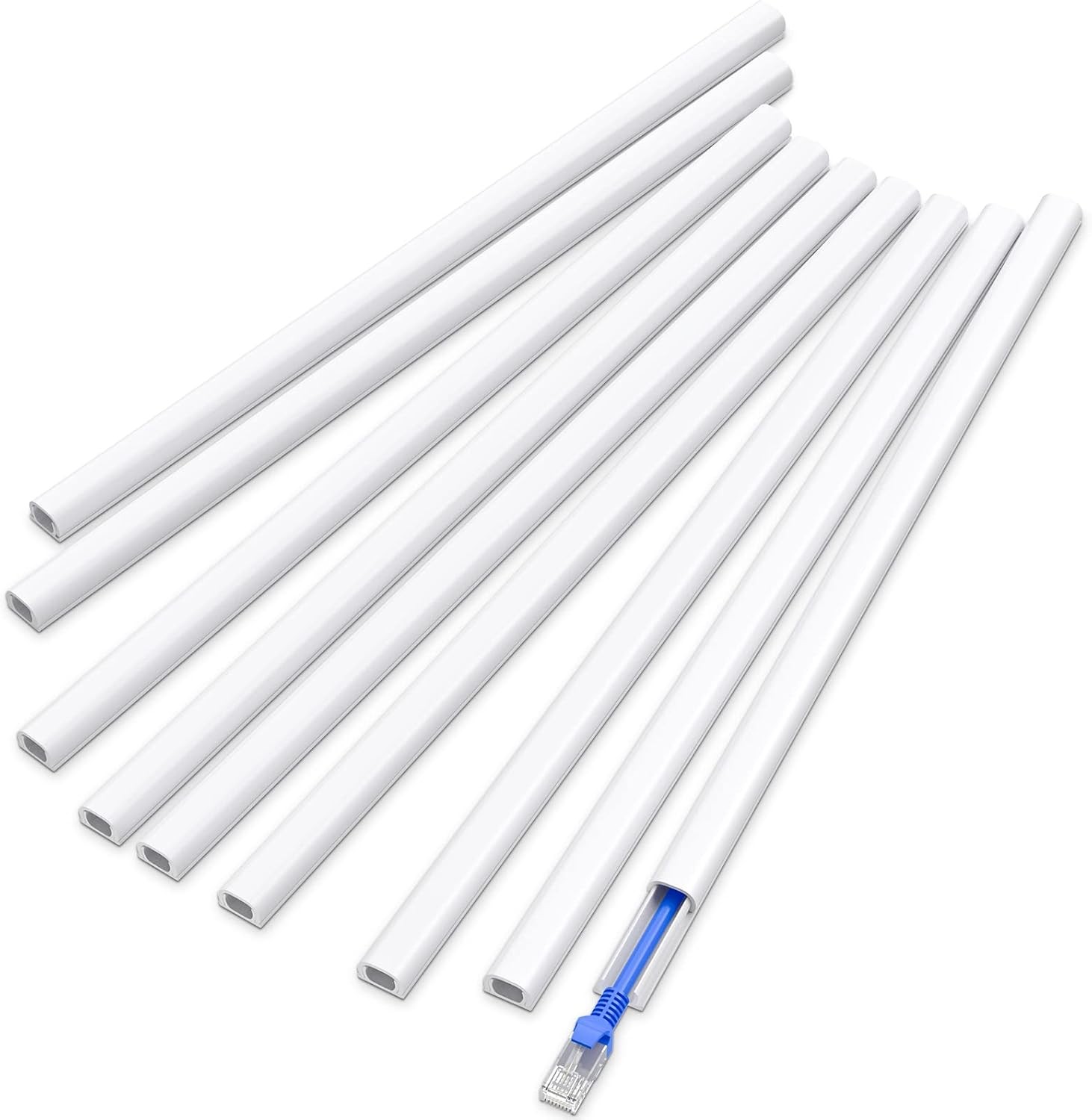 142Inch Wall Cord Hider for 1 Cord Cover Channel Cable Concealer Wire Management