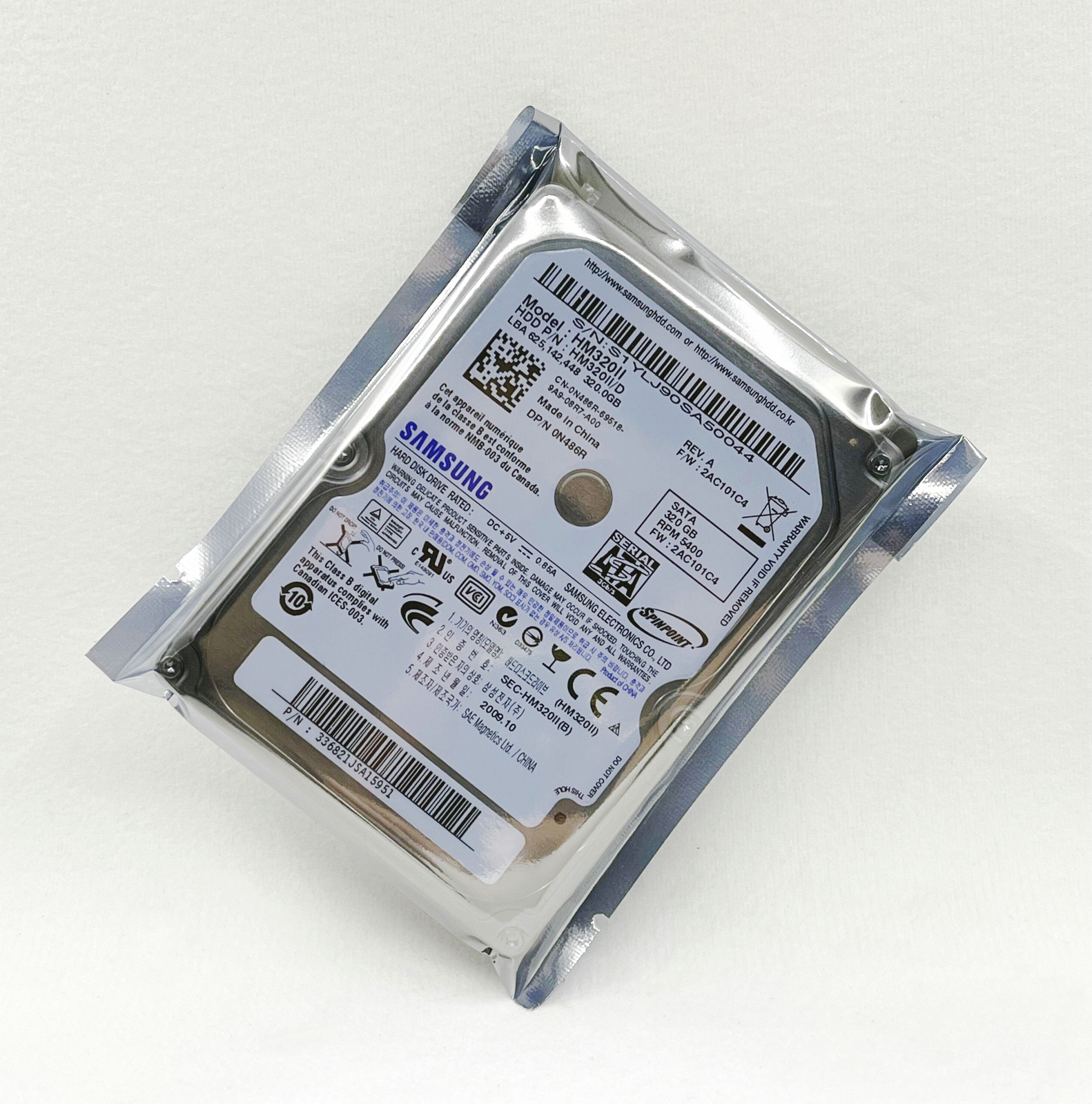 Samsung 320GB 5400RPM HM320II SATA 8MB 3.0Gb/s 2.5" Laptop Hard Drive