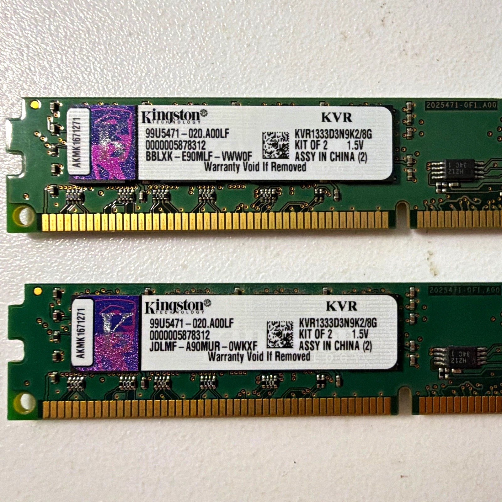 Kingston ValueRAM DDR3 8GB (4GB x2) 1333 PC3-10600 240-Pin KVR1333D3N9K2/8G