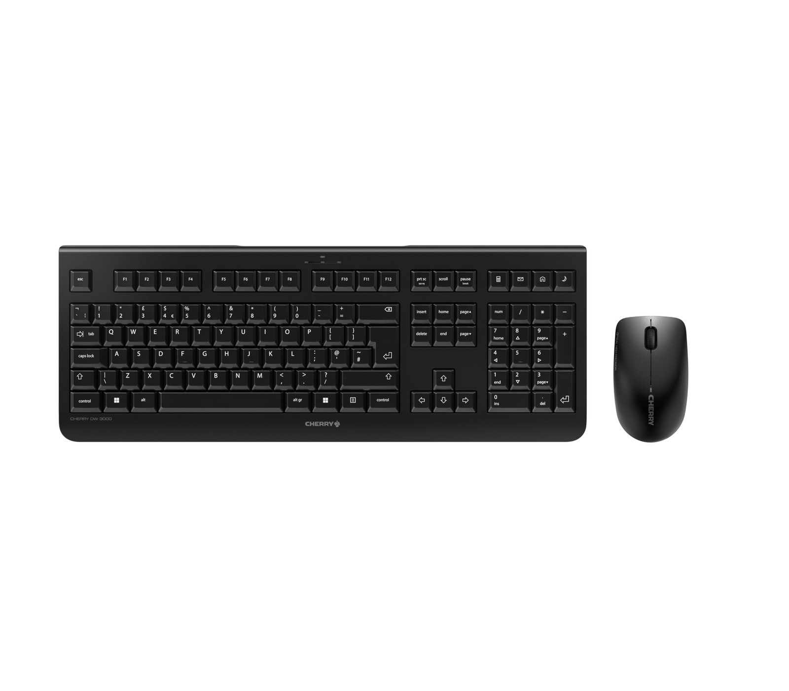 CHERRY DW 3000, Wireless Keyboard And Mouse Set, British Layout, QWERTY Keyboard
