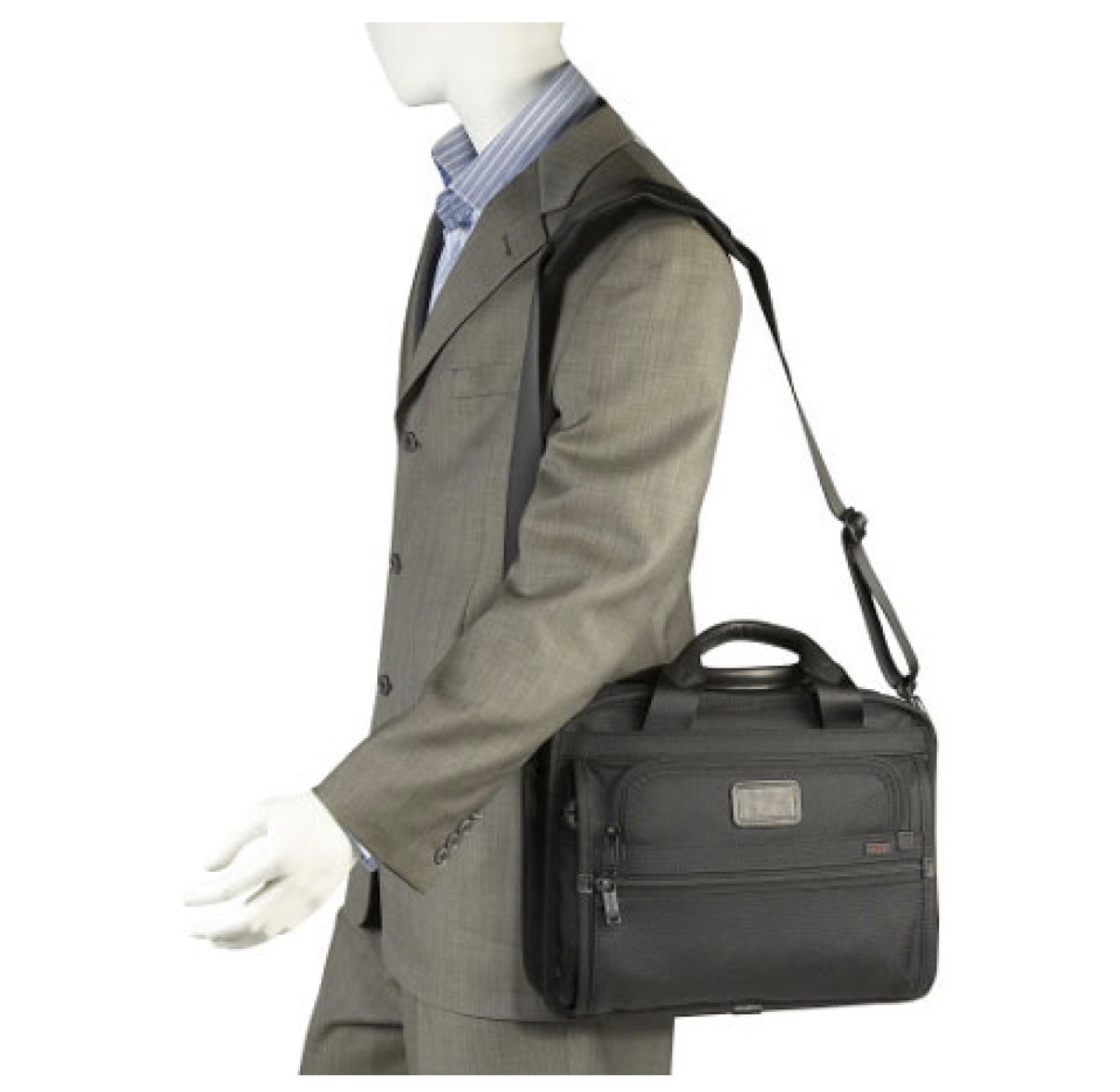 Tumi Black Alpha T-Pass Small Screen Expandable Laptop Brief Case - 26521DH