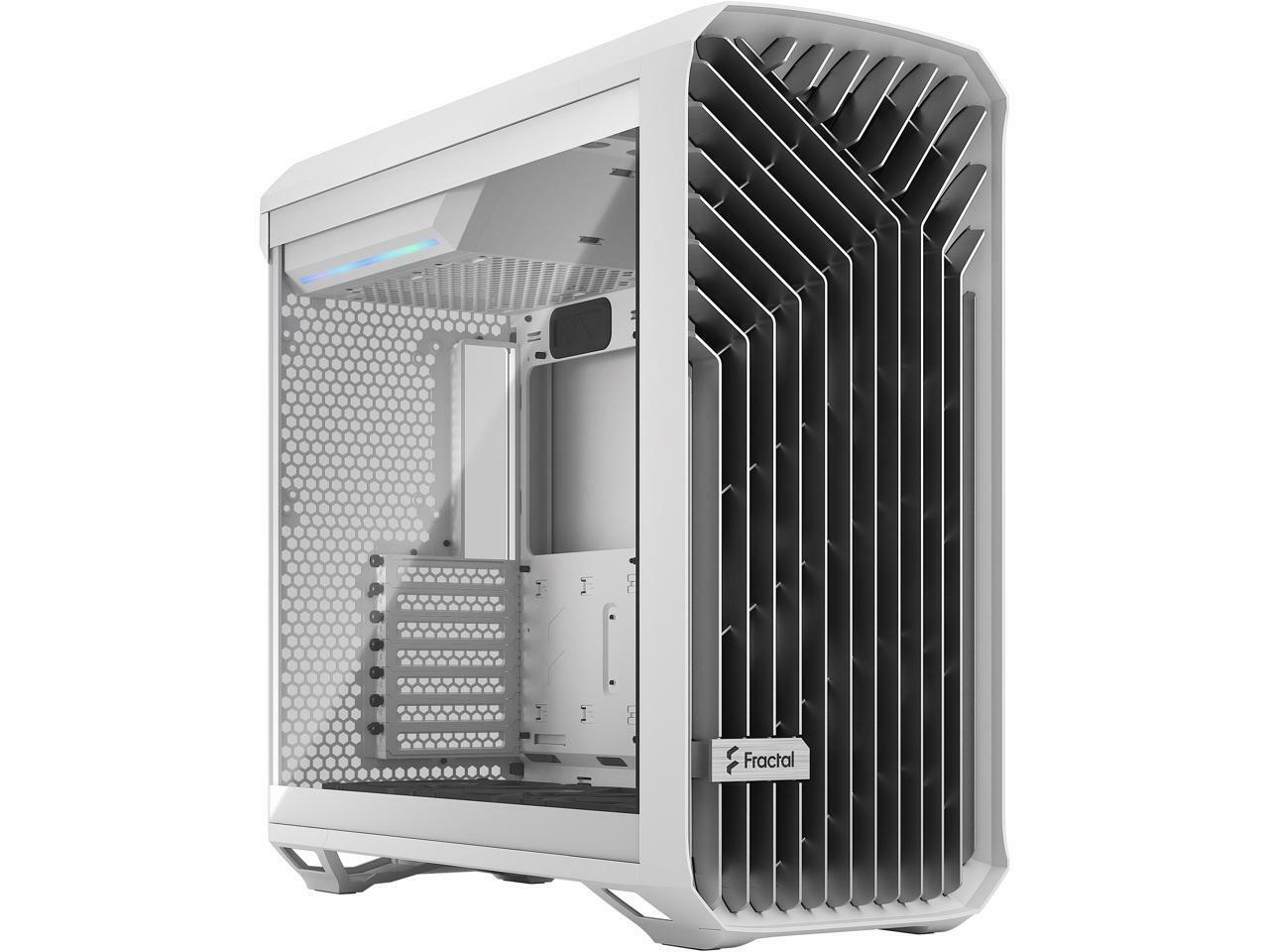 Fractal Design Torrent White E-ATX Tempered Glass Window High-Airflow Mid Tower