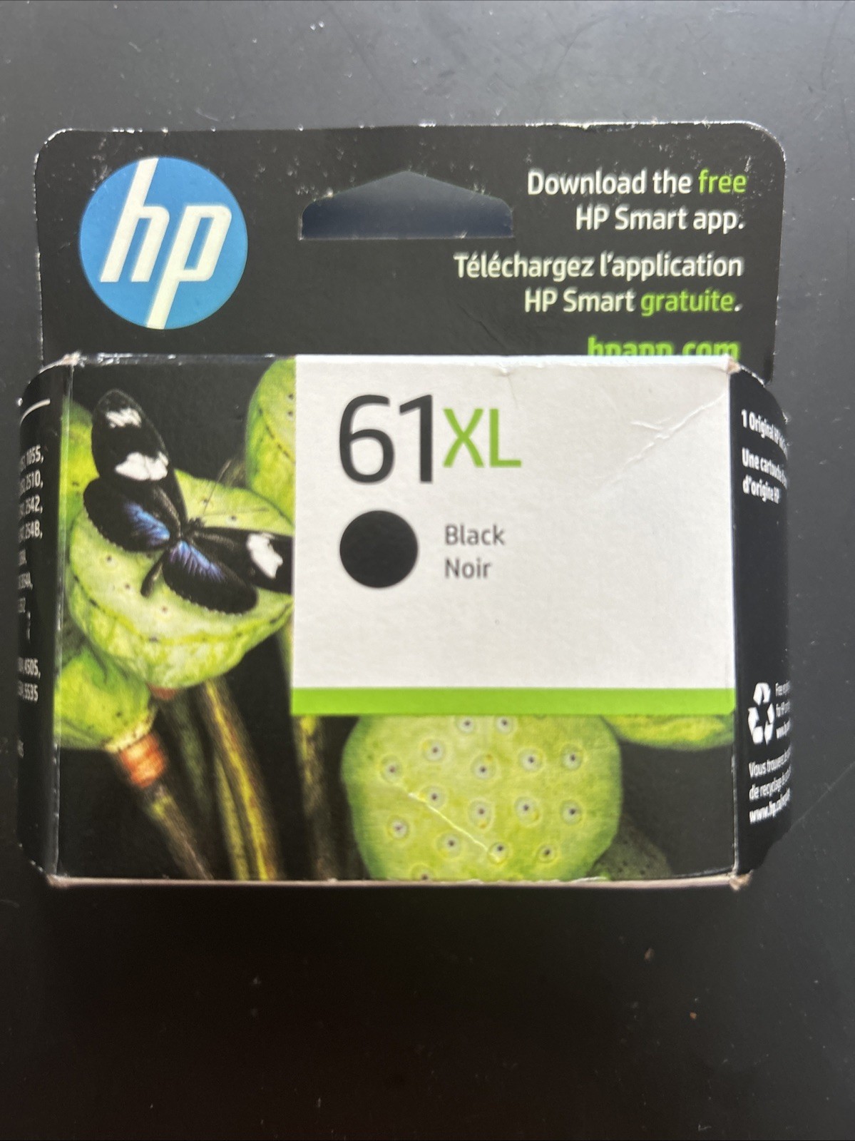HP 61XL Black High Yield Ink Cartridge - CH563WN#140 New Original Exp 2026