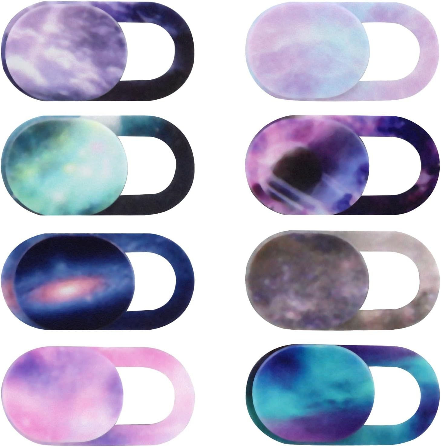 8PCS Laptop Camera Cover Slide Webcam Cover Slide Phone Camera Starry Sky