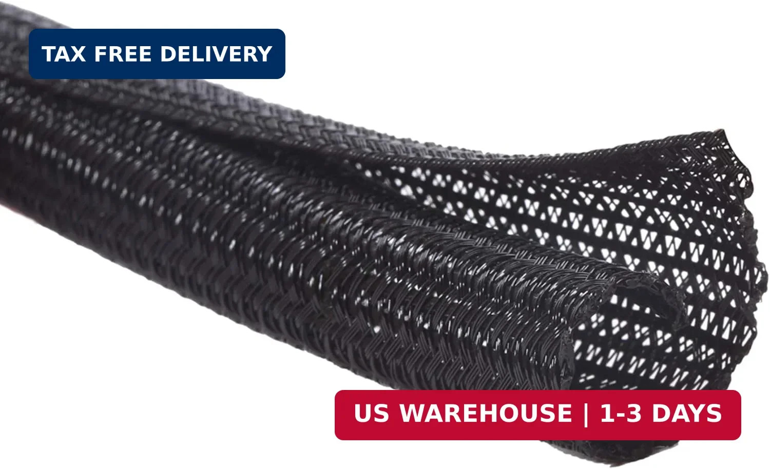 Alex Tech 10ft - 1 inch Cord Protector Wire Loom Tubing Cable Sleeve Split Sleev