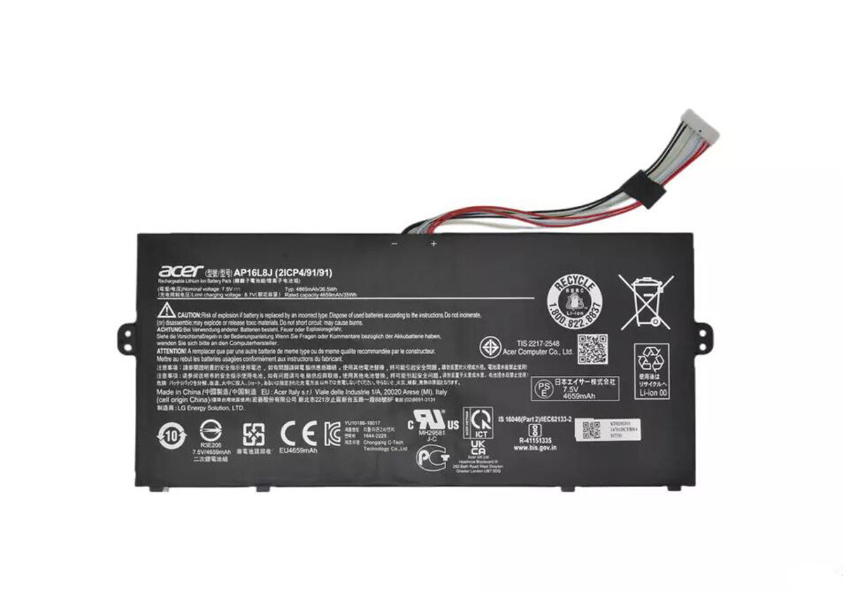 Genuine Battery AP16L8J AP16L5J For Acer Chromebook Spin 311 CP311-3H-K2RJ Serie