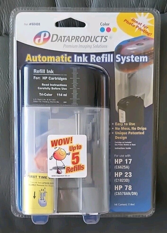 Dataproducts Auto  ink refill system for  HP17 23 78 tri-color NEW