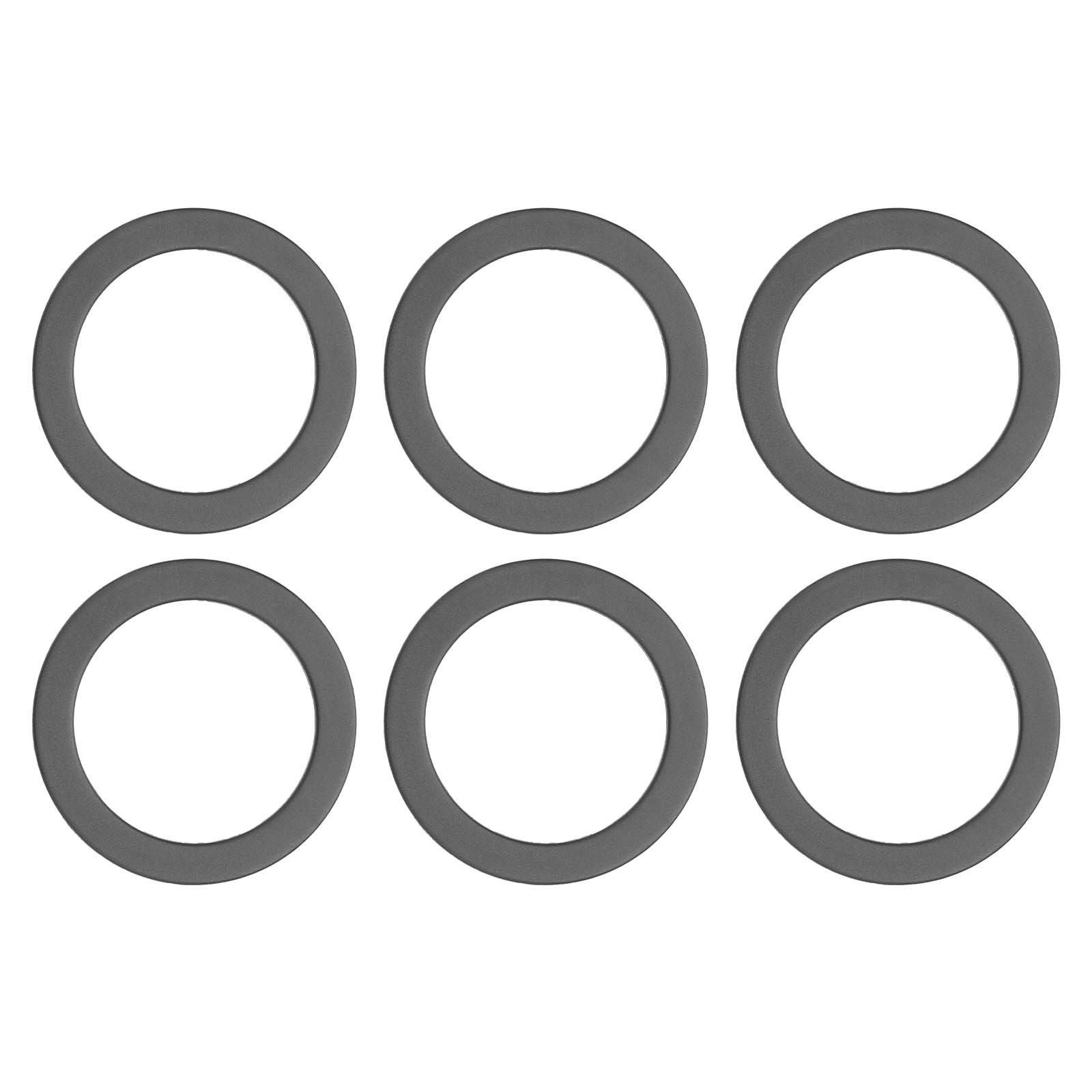 Universal Plastic Magnetic Adapter Ring, 6 Pcs Sticker Ring, Black