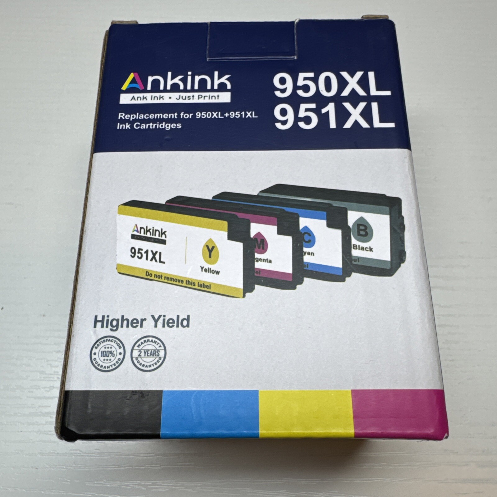Ank Ink Printer Ink 950XL 951XL, Sealed Cartridges, Black Cyan Magenta Yellow