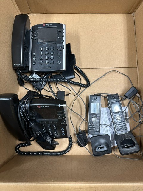 (2) Polycom VVX 311 Corded and (2) Panasonic KX-TPA60 Business Media Phone Systs