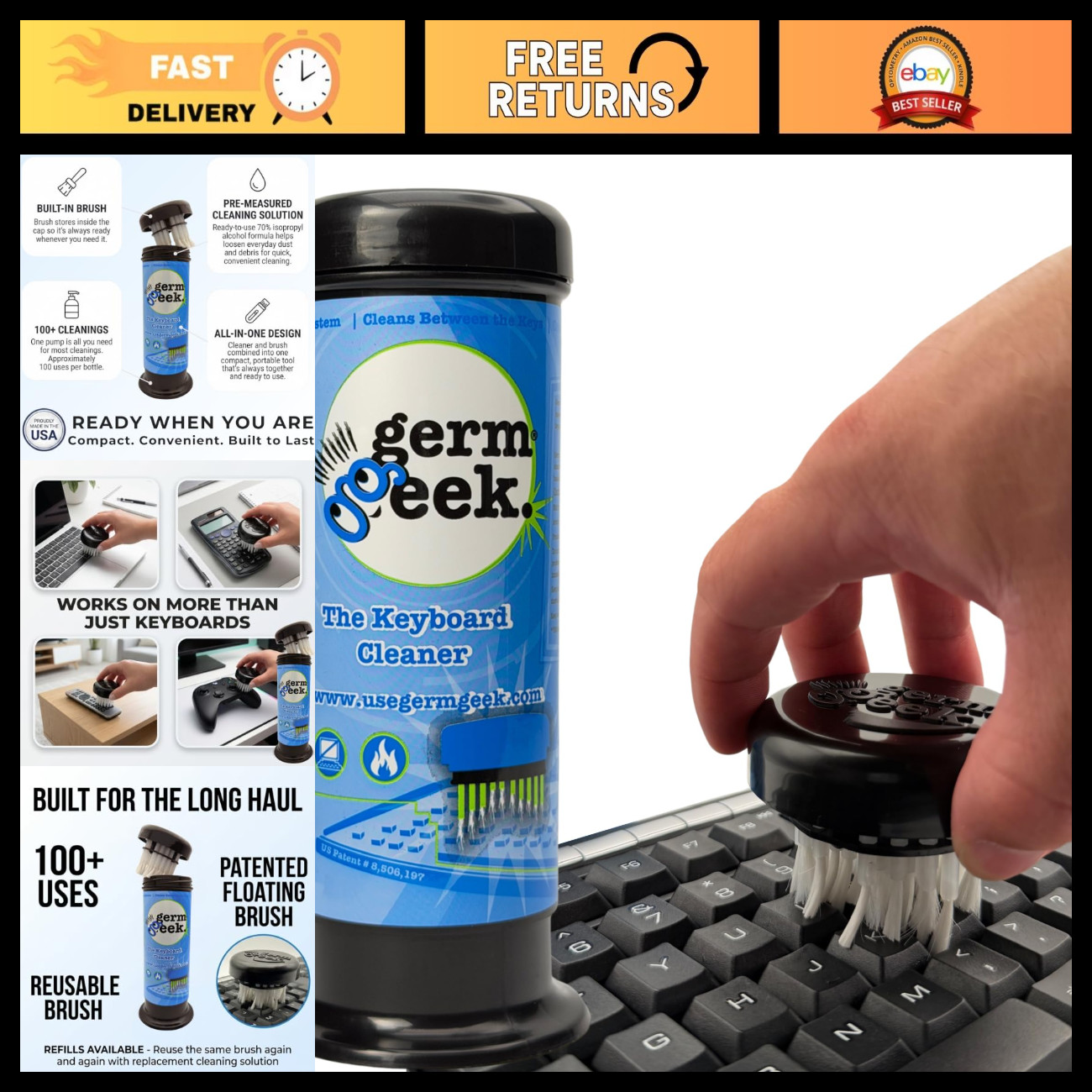 Electronics Cleaning Kit - Precision Brush & Multi-Purpose Tool for Laptops, Pho