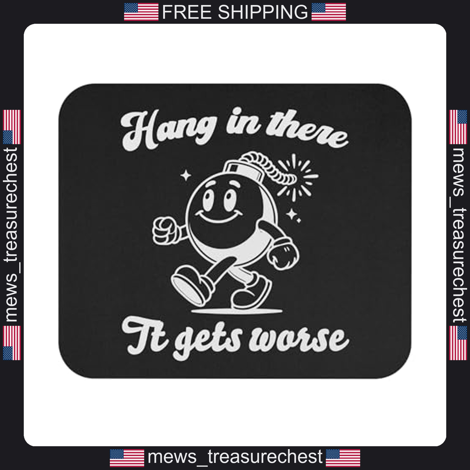 Office Mouse Pad Non-Slip Rubber Base Smooth Fabric Surface for Work & Gaming