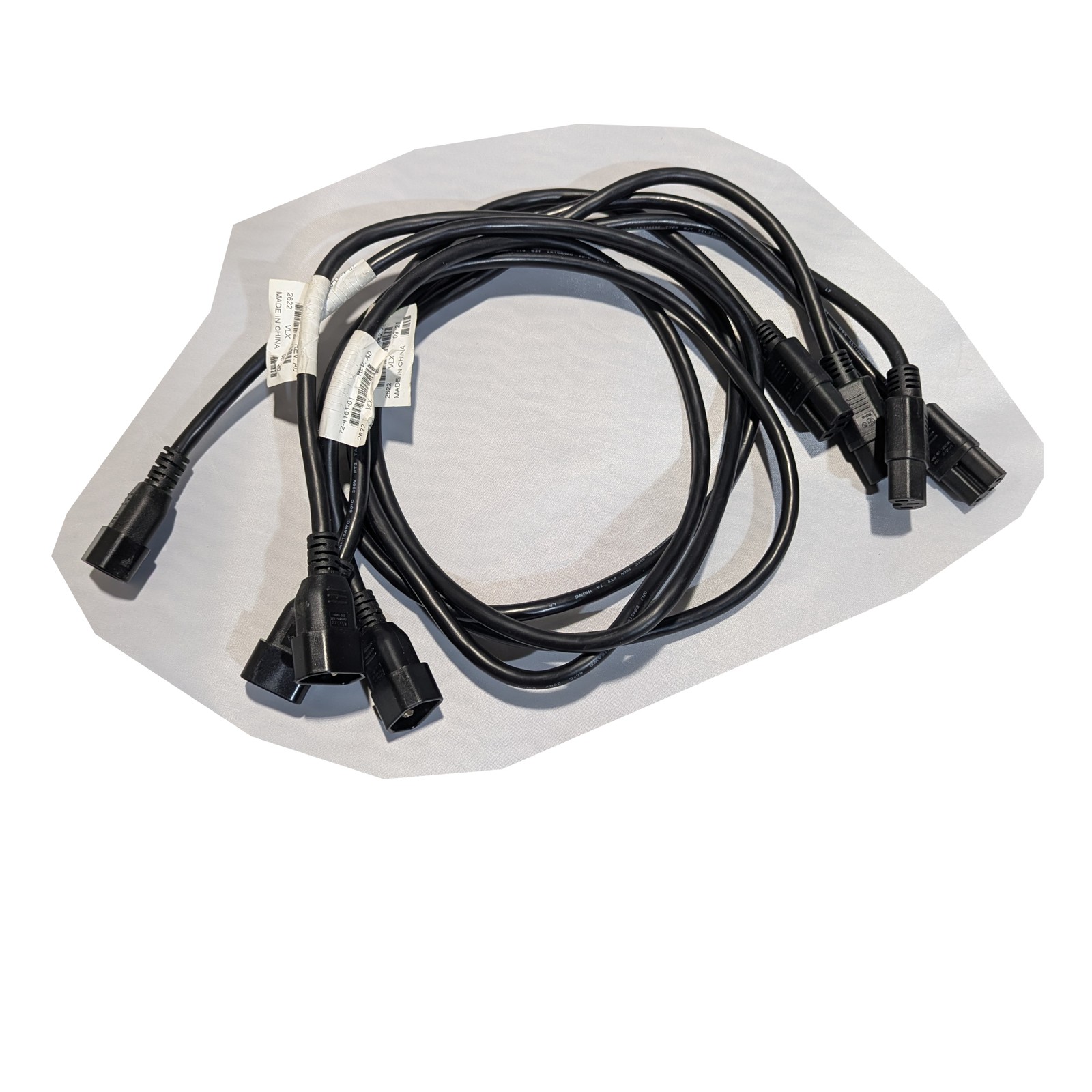 Cisco Volex (Qty 4) IEC C14 to C15 4 Feet AC Power Cables 13A 250V 16AWG Blac...