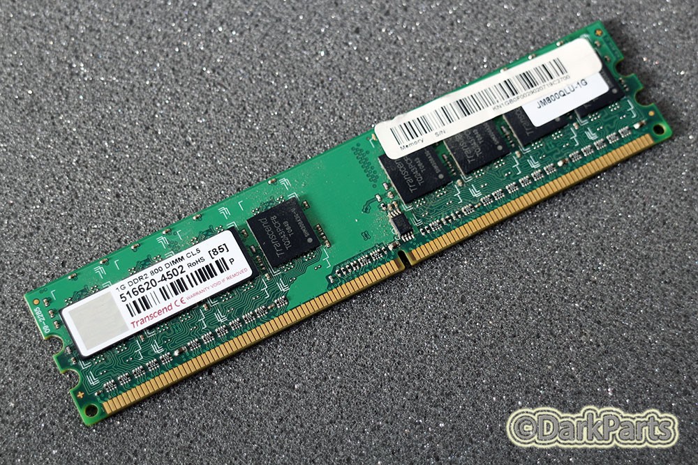 Transcend JM800QLU-1G 1GB DDR2-800 Memory RAM