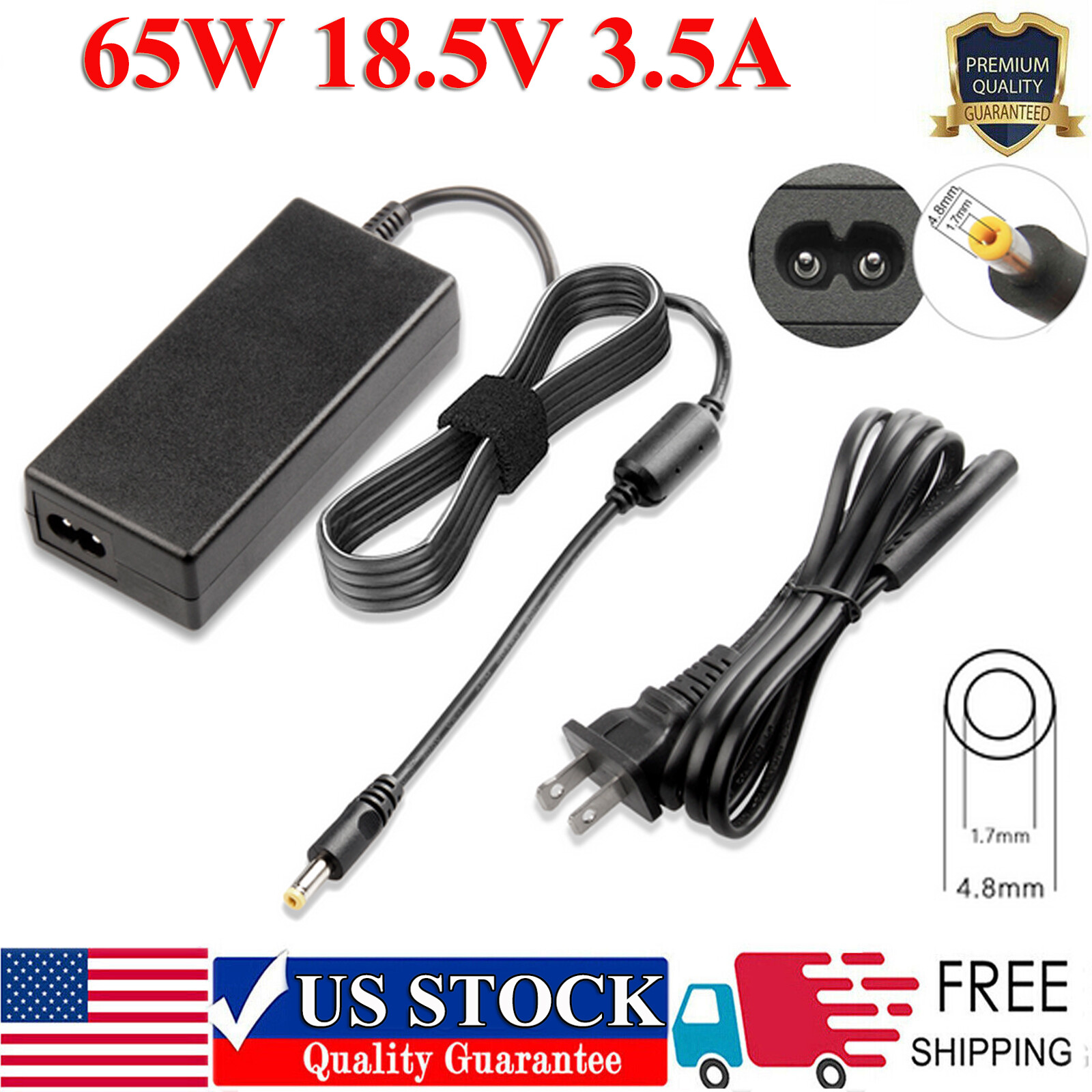 AC Adapter for HP Pavilion DV2000 DV6000 DV8000 DV9000 Power Supply Charger 65W