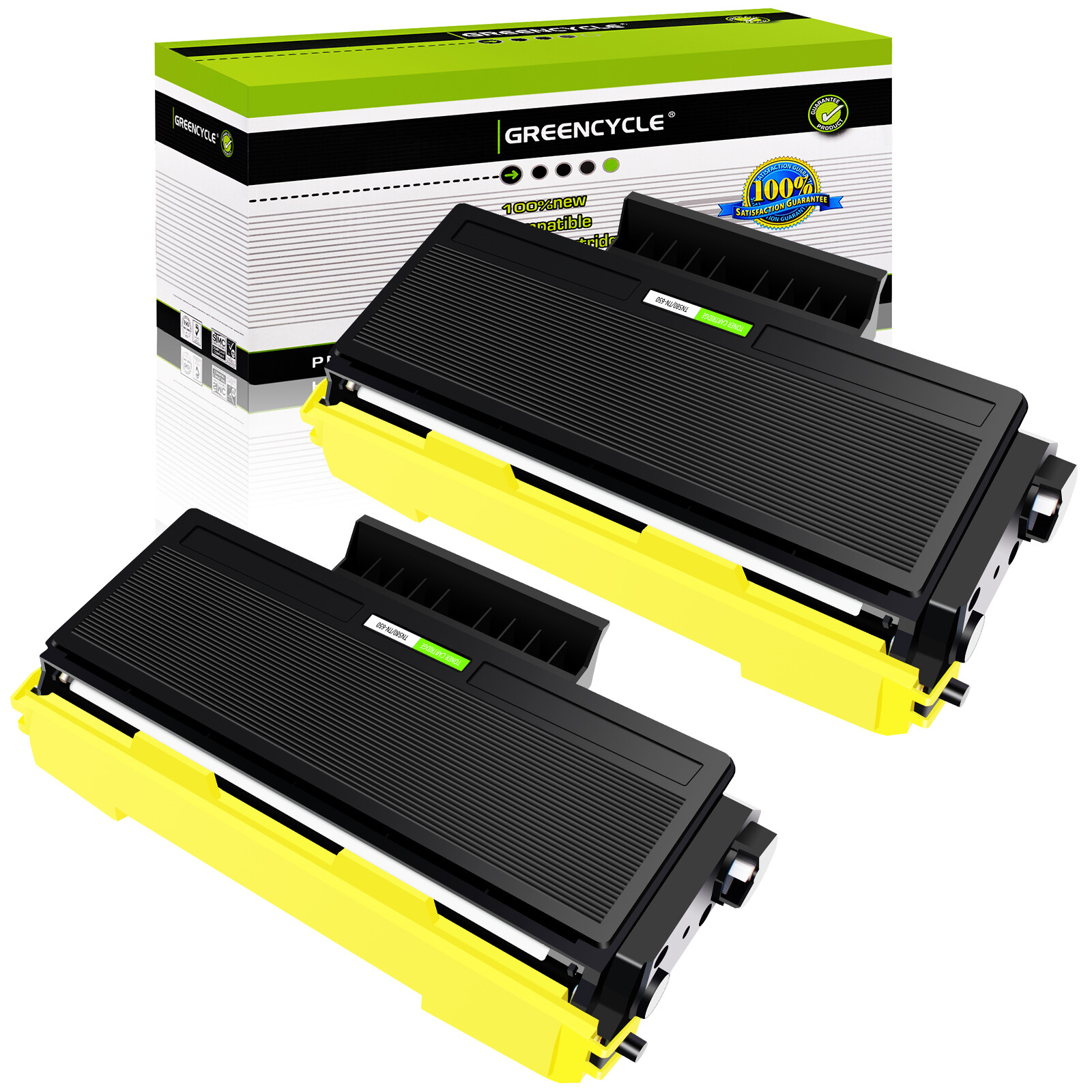 2 Pack TN580 Toner Cartridge for Brother MFC-8460DN MFC-8860DN MFC-8870 Printer