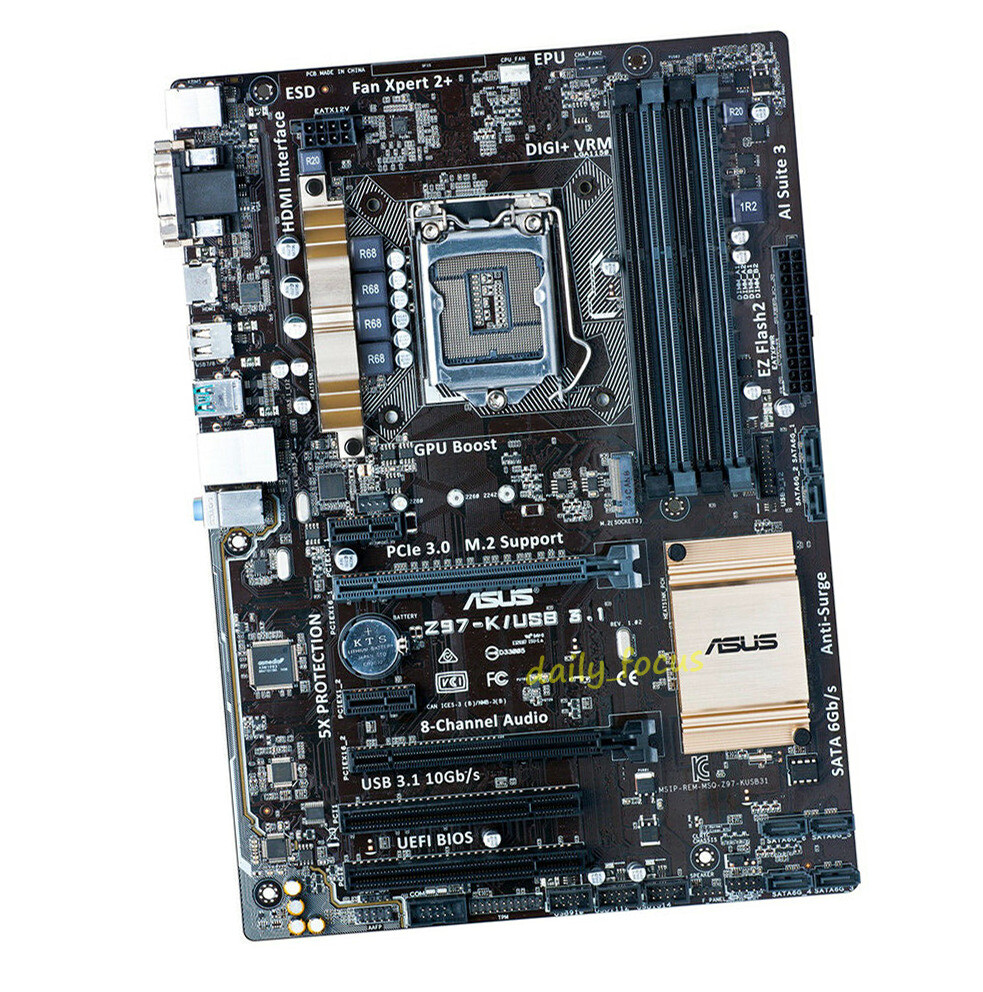 ASUS Z97-K/USB3.1 Motherboard Socket LGA 1150 Intel Z97 DDR3 ATX With I/O