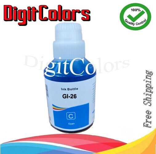 DC GI-26 Cyan Pigment Ink Bottle for Canon Pixma MAXIFY GX6020 GX7020 Printer