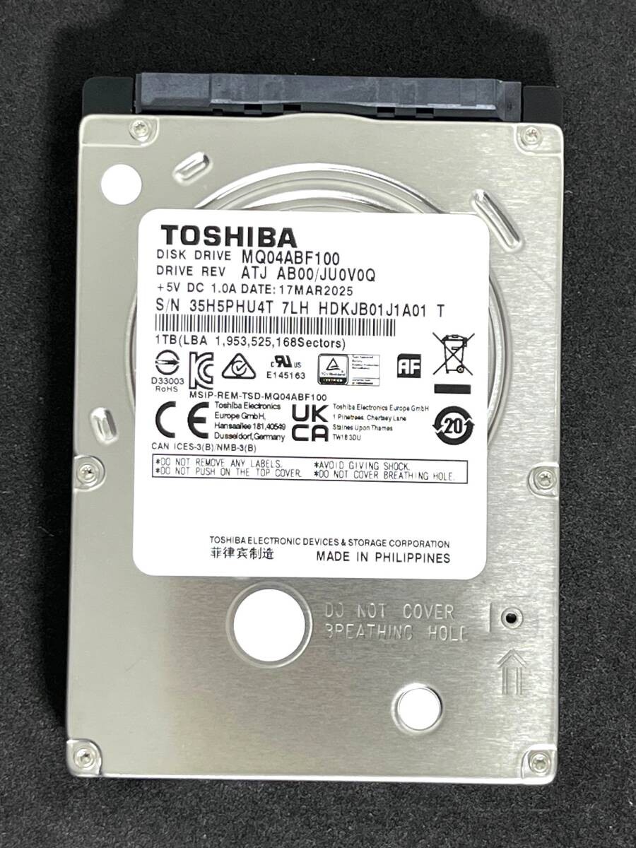 1TB  MQ04ABF100 / TOSHIBA 2025 model Use Time: 11h New-like 2.5-inch internal H