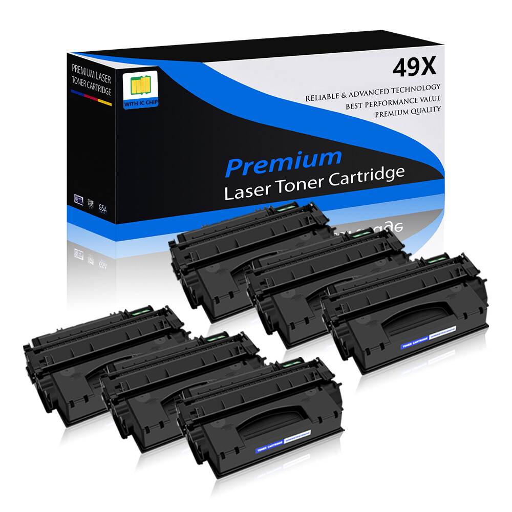 6PK Black Q5949X Toner Compatible for HP 49X LaserJet 1320 1320NW TN 3390 3392