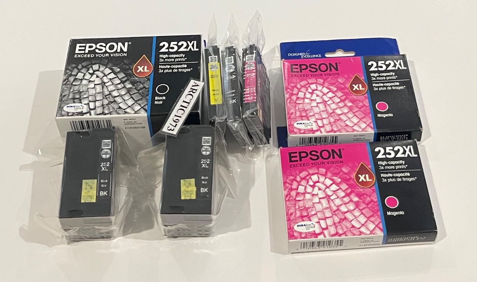 EPSON OEM CARTRIDGES 252XL (3x black, 2x magenta) 252 (black, yellow, magenta)