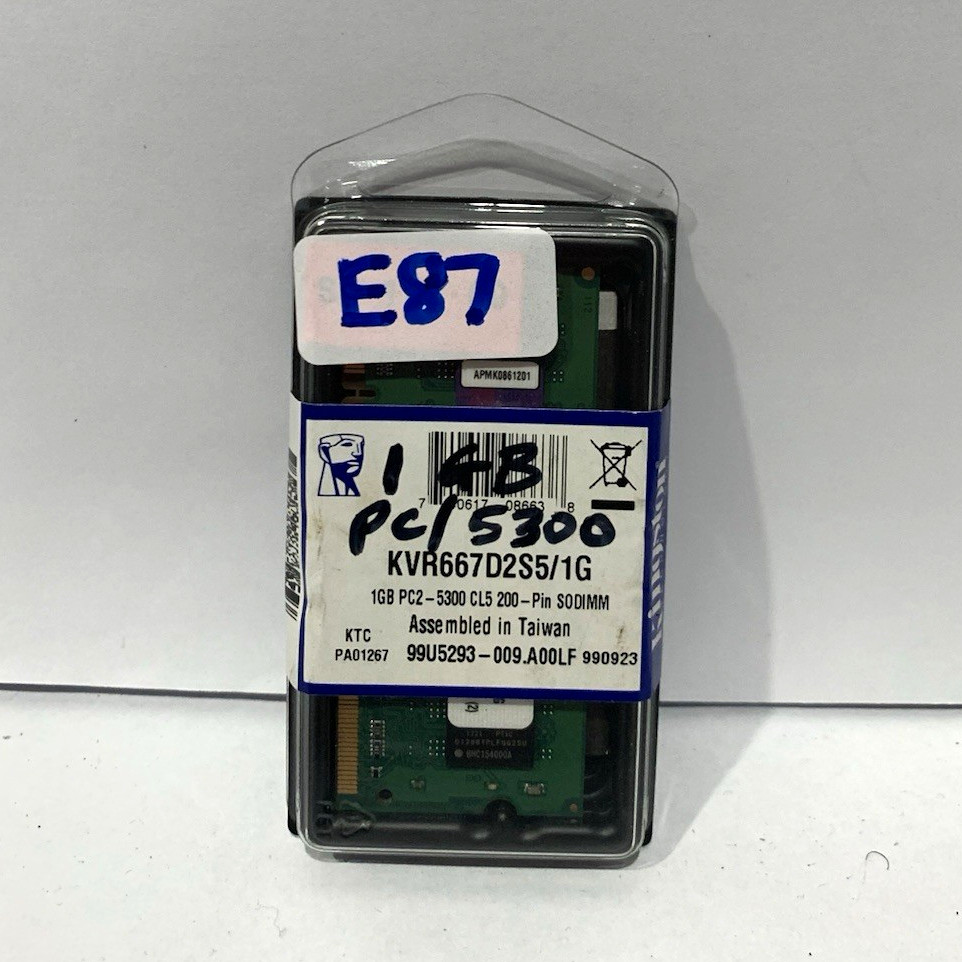 Kingston ValueRAM 1GB PC2-5300 DDR2-667 200-Pin SO-DIMM KVR667D2S5/1G