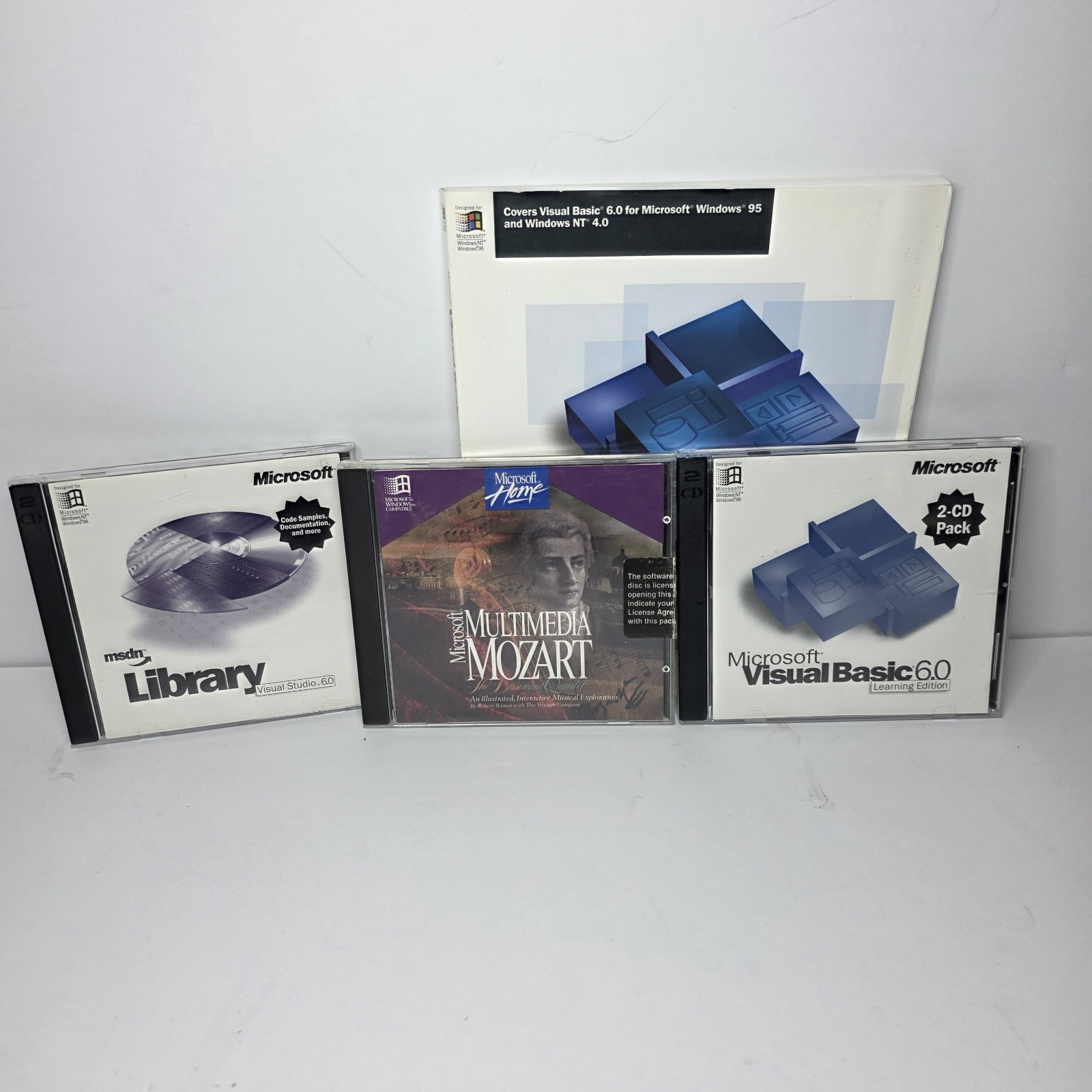 Vintage Microsoft Visual Basic 6.0 Learning Edition MSDN Library Mozart CD Lot