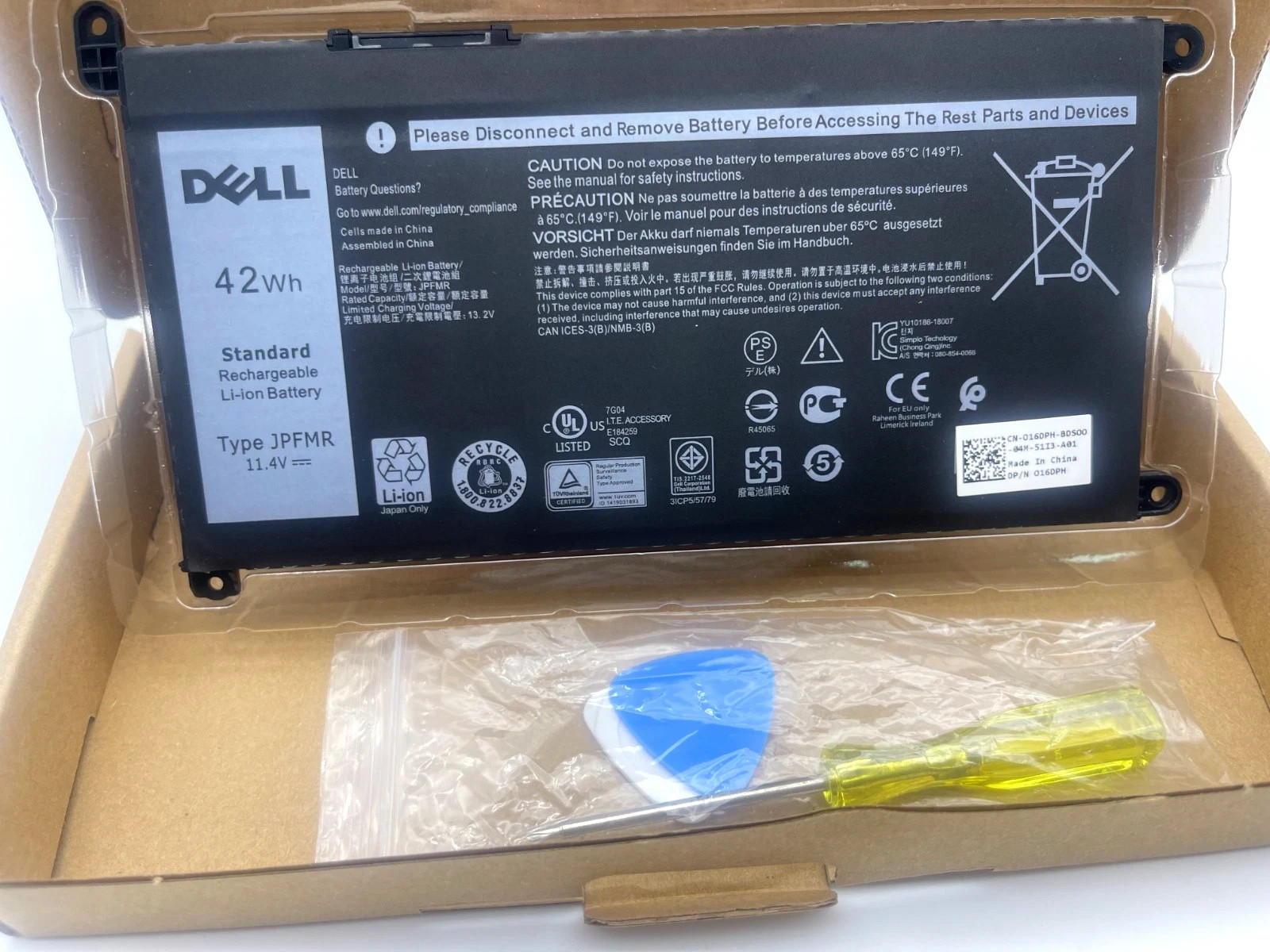 Genuine JPFMR Battery for Dell Chromebook 3100 3400 2-in-1 5488 5493 5593 NEW