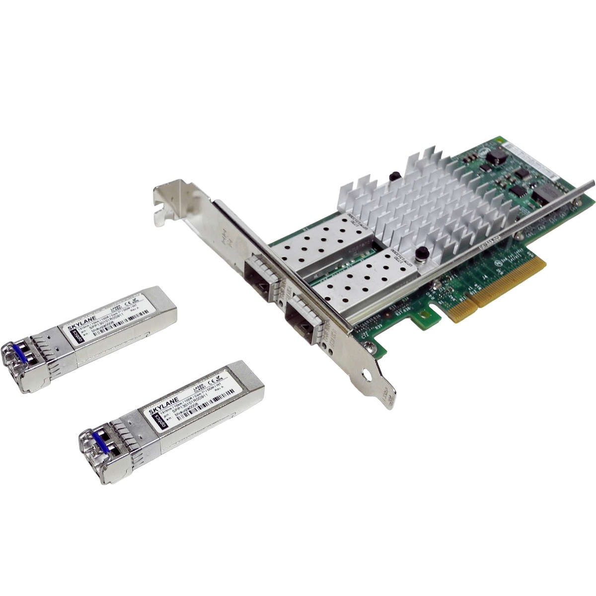 Cisco Intel X520-DA2 2-Port SFP+ 10Gb PCIe x8 CNA 74-6814-01 A0 FP +2x LR GBICs