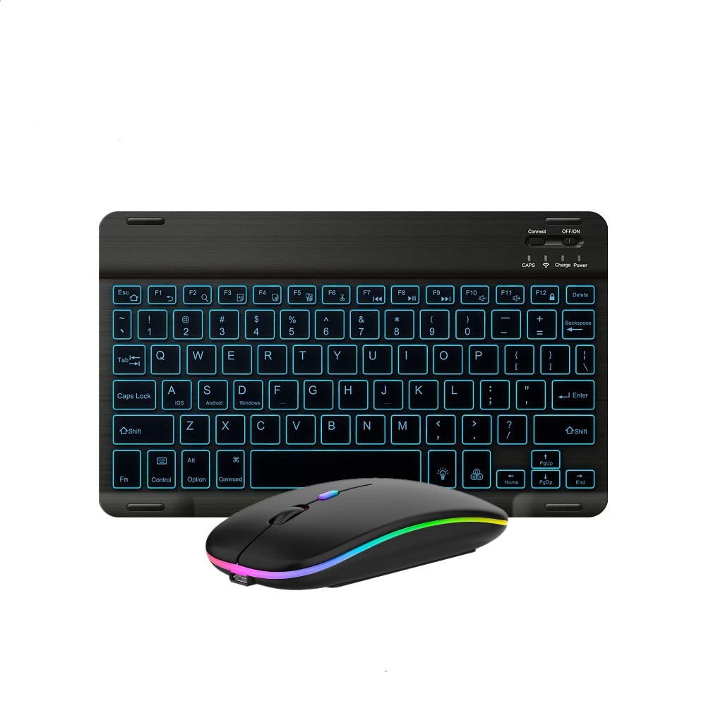 Ultra-Slim Lightweight Bluetooth Keyboard and Mouse Portable Mini black