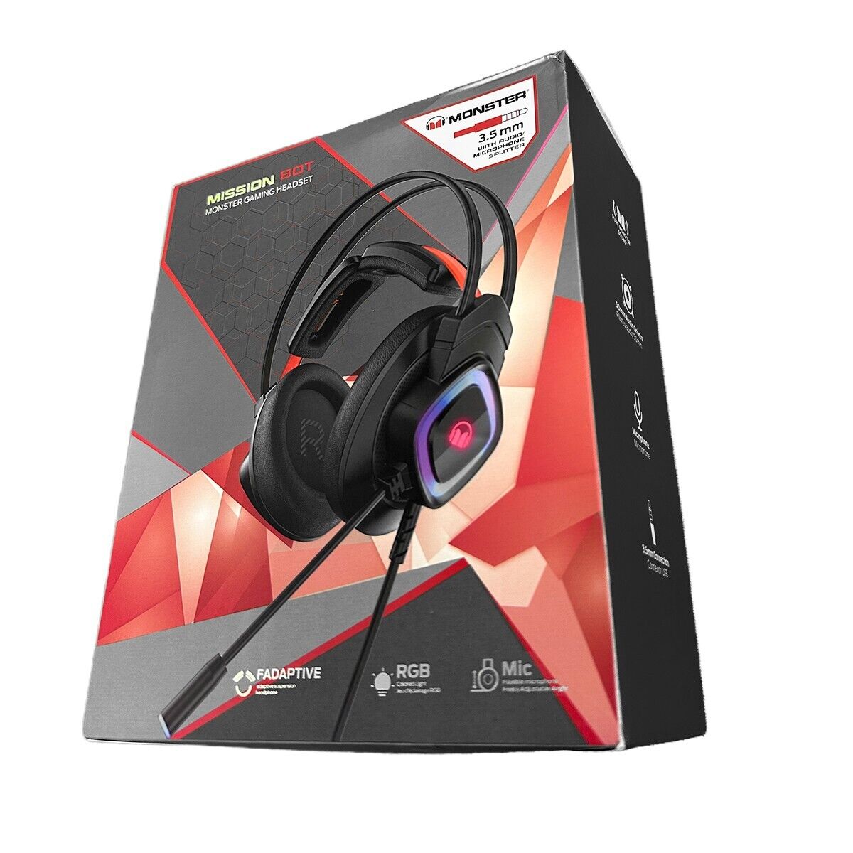 Monster Mission Bot Gaming Headset Surrounding Stereo Headset for PC Mac PS5
