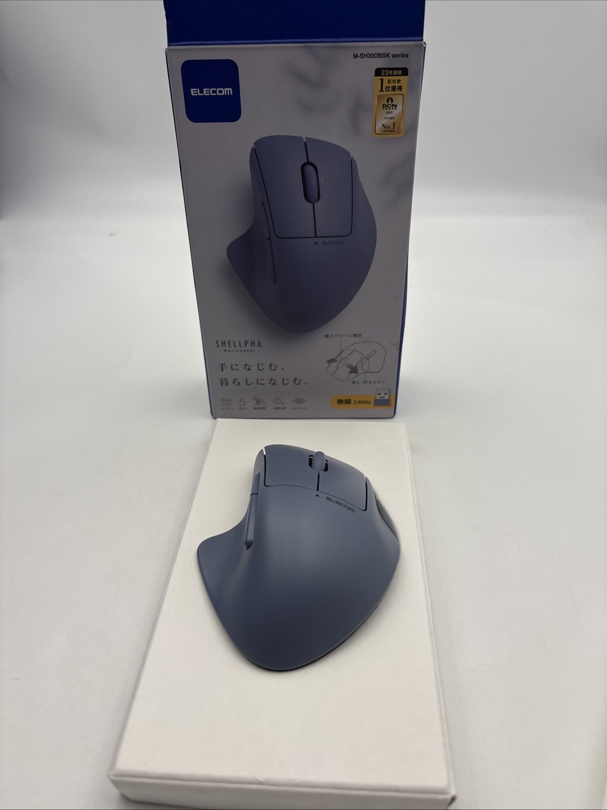 ELECOM SHELLPHA Wireless Mouse Quiet 5 Buttons + Tilt Compatible with both