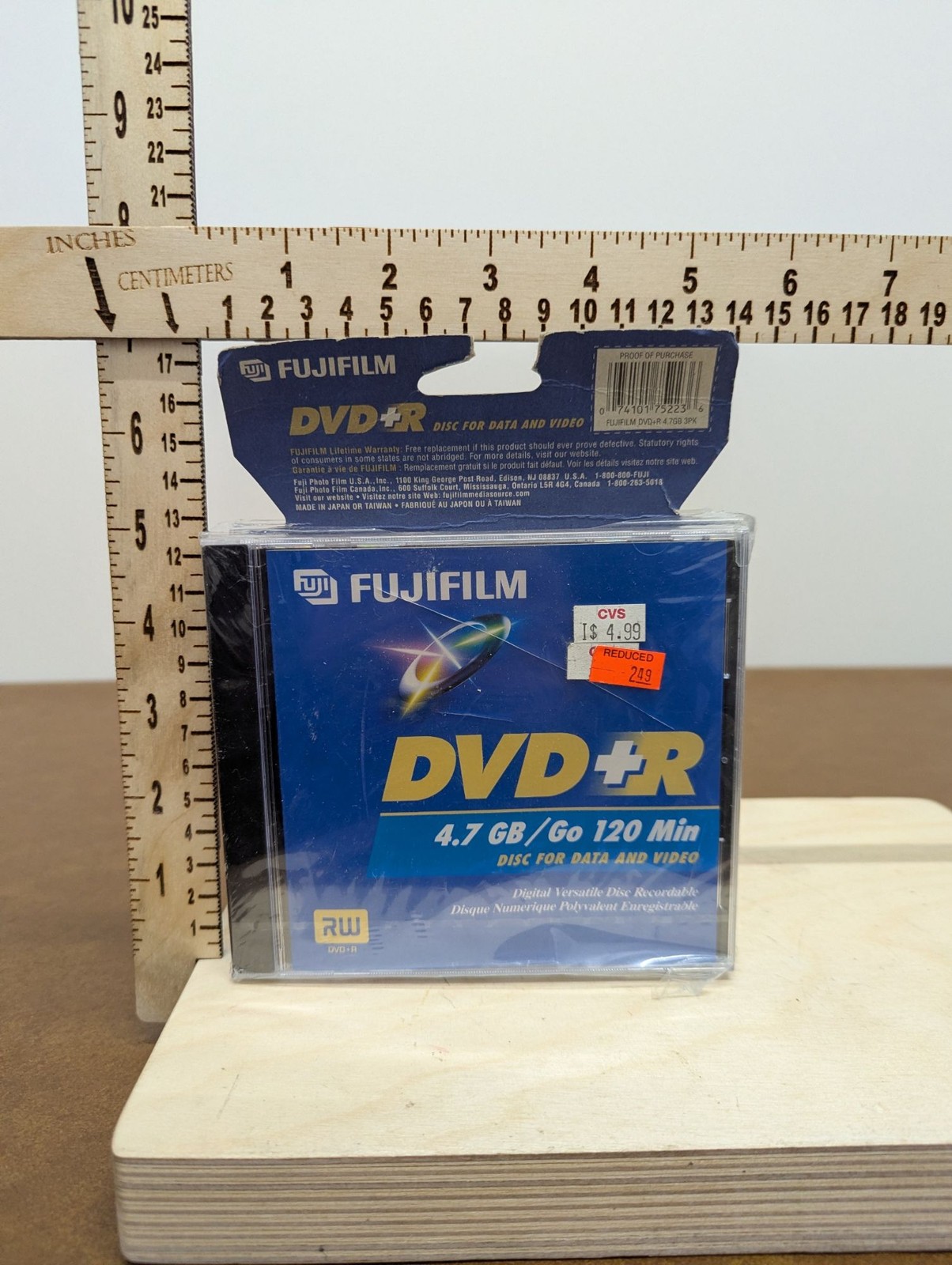 Fujifilm DVD+R 4.7GB 120 Min Recordable Discs 3 Pack Digital Media