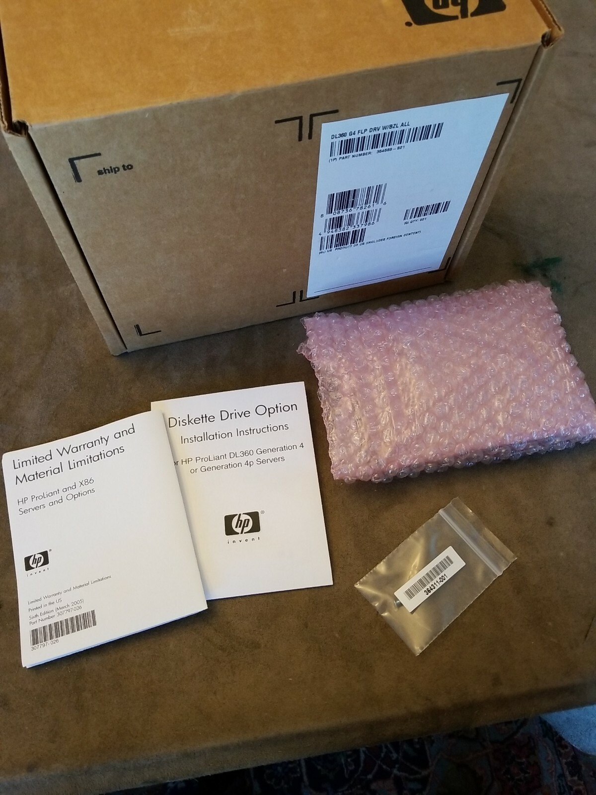 New HP ProLiant DL360 G4 Server 1.44MB Diskette Floppy Drive 354588-B21 
