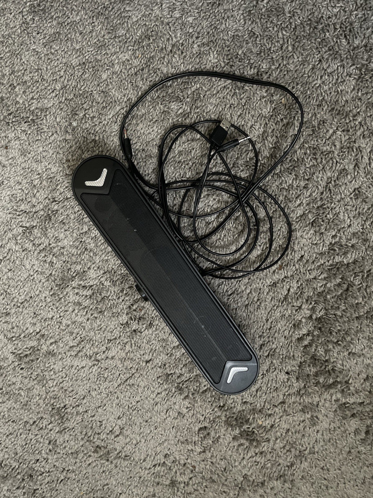 LENRUE Computer Speakers,Wired USB-Powered Sound-bar with 10W Stereo black