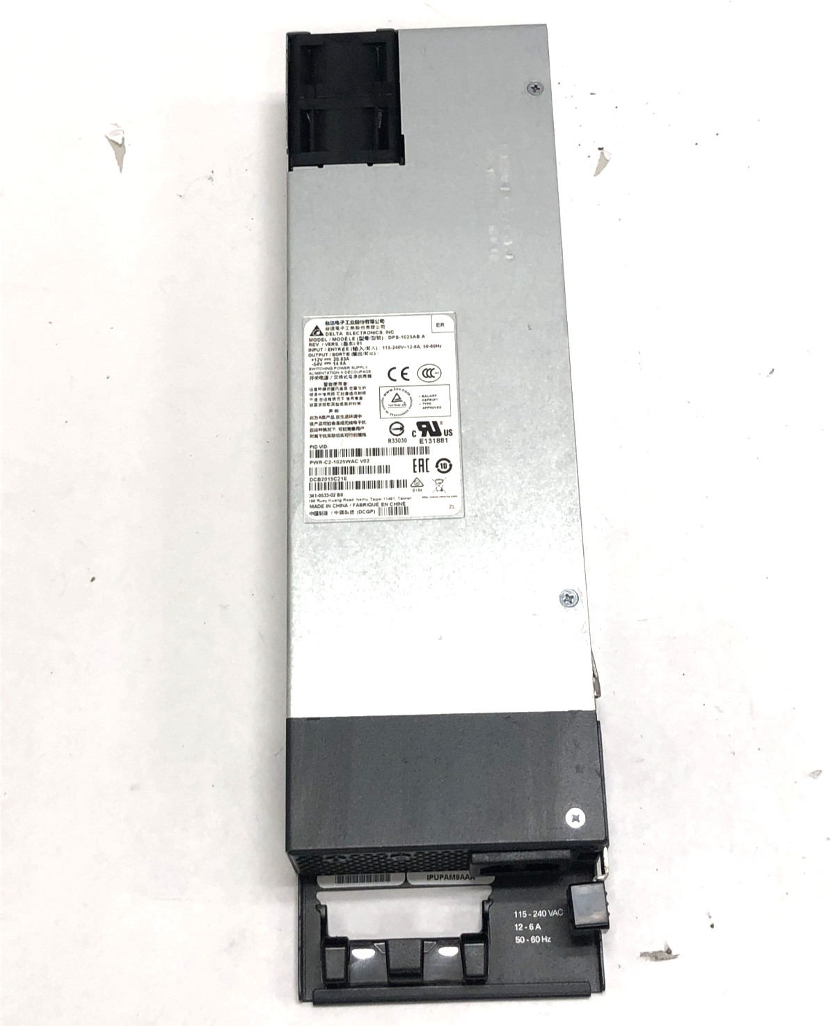 Delta DPS-1025AB A 1025W AC Power Supply PWR-C2-1025WAC For Cisco