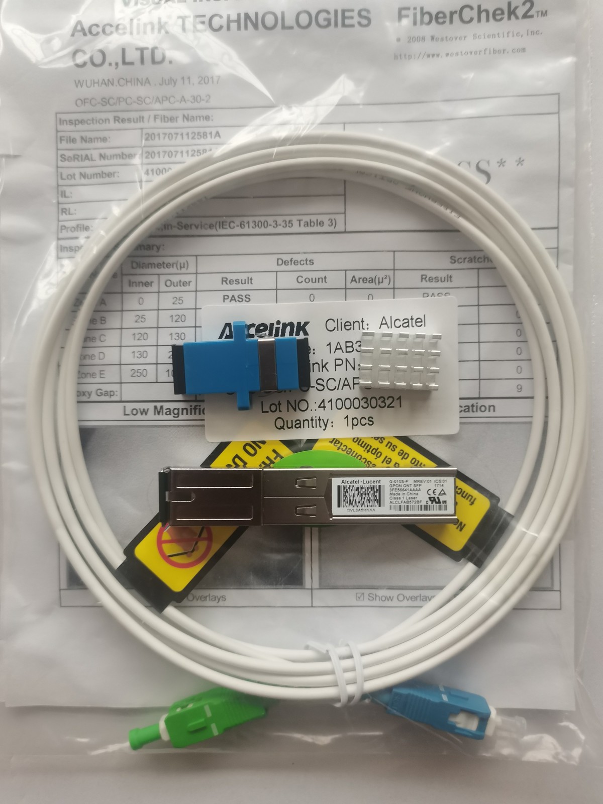 1PCS Genuine Alcatel-Lucent G-010S-P 3FE56641AAAA GPON ONT SFP Fiber Transceiver