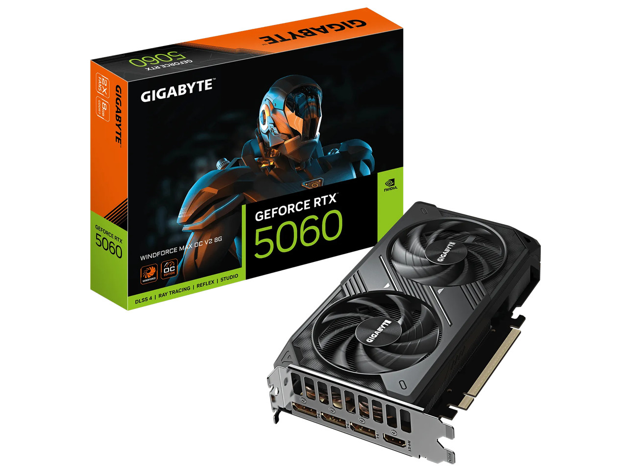 GIGABYTE GeForce RTX 5060 WINDFORCE MAX OC V2 8G PCI Express 5.0 ATX Graphic