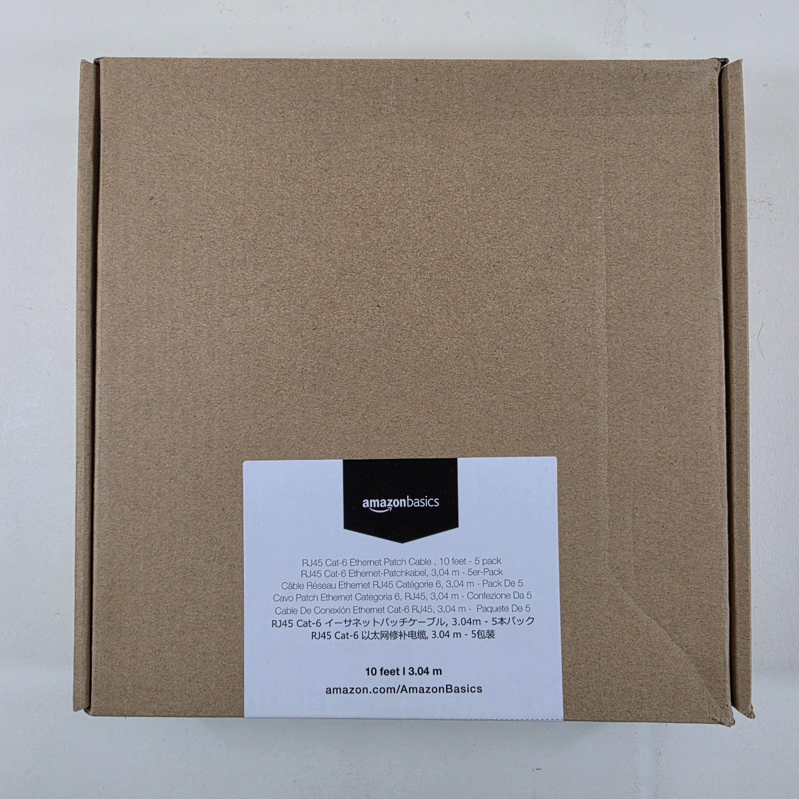 Amazon Basics Cat6 RJ45 Ethernet Cable 10ft Black - 5 PACK