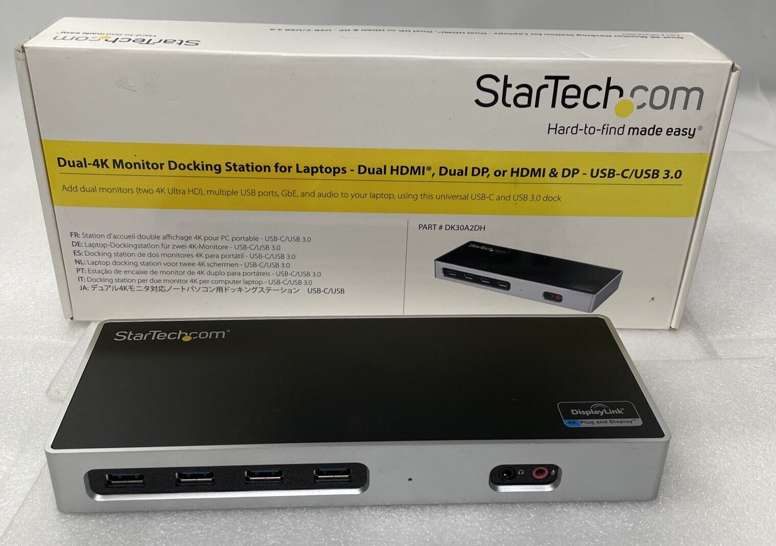 StarTech DK30A2DH Dual 4K Universal Docking Station USB 3.0, HDMI W/PS-USB Cable