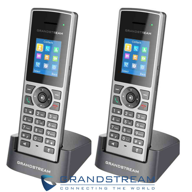 2 Grandstream DP722 DECT Cordless HD Handset Phone Long Range Up to 350 Meters