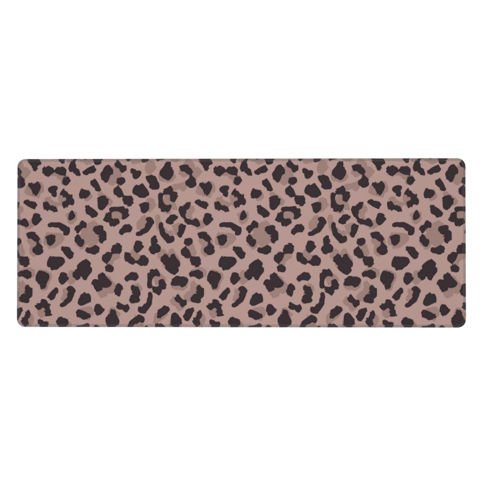 Brown Leopard Pad Large Gaming Mousepad Non-Slip Base Keyboard Mat for Laptop...