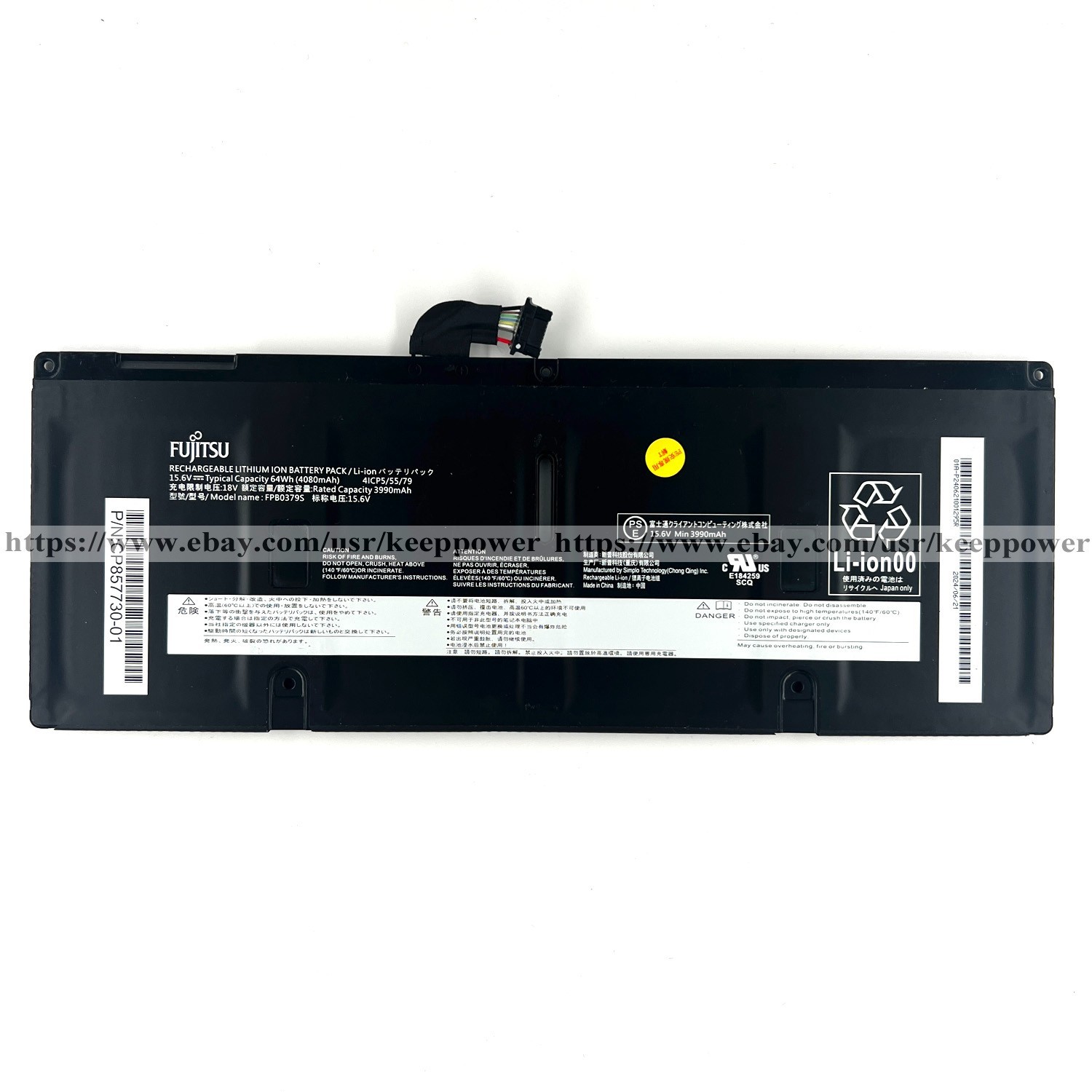 Genuine New FPB0379S For  Fujitsu Laptop 15.6V 64Wh 3990mAh