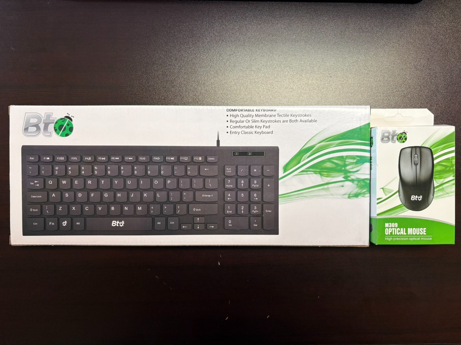 NEW Wired Keyboard and Optical Mouse Combo BT