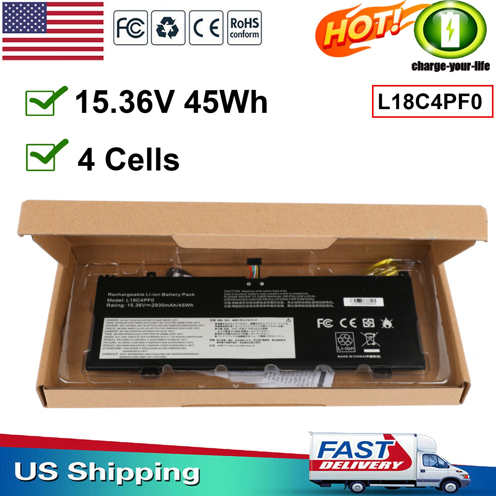 Battery For Lenovo ThinkBook 13S-IWL 13S-IML 14S-IWL 14s-IML L18D4PF0 L18C4PF0