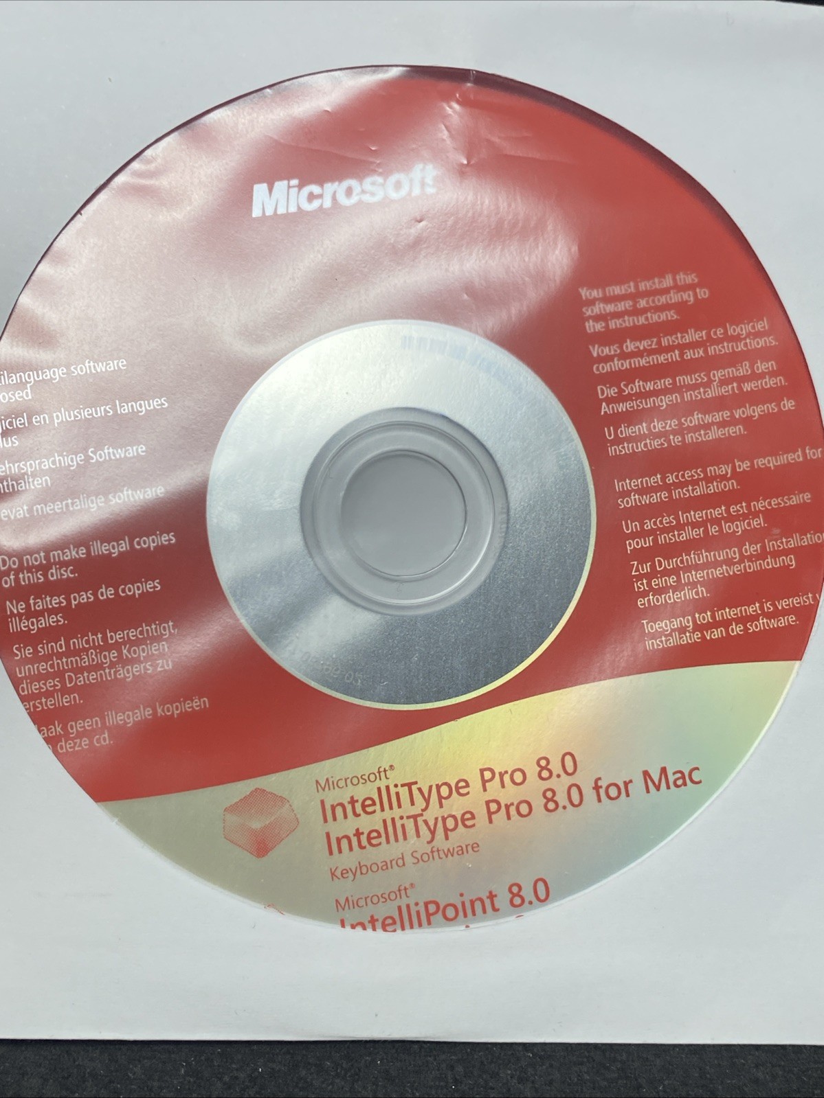Microsoft IntelliType Pro 8.0 Disk