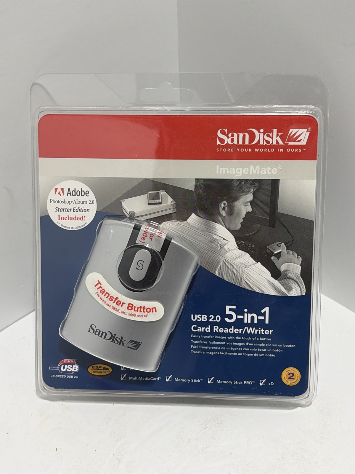 SanDisk USB 2.0 5-in-1 Card Reader Writer SDDR-99-A15 